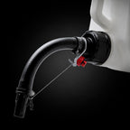 close up of a black hose bender