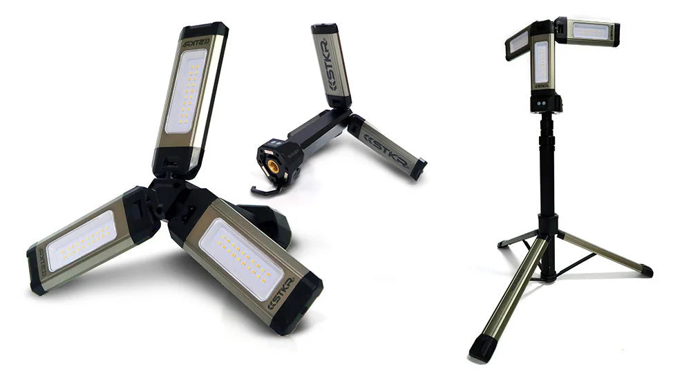 TRi-Mobile work light with stand on a white background