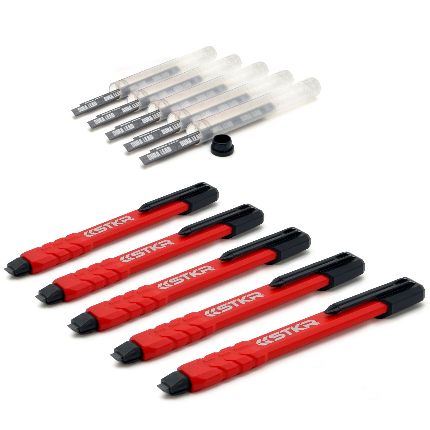 5 packs of Mechanical Carpenters Pencils and 5 packs of Dura Lead