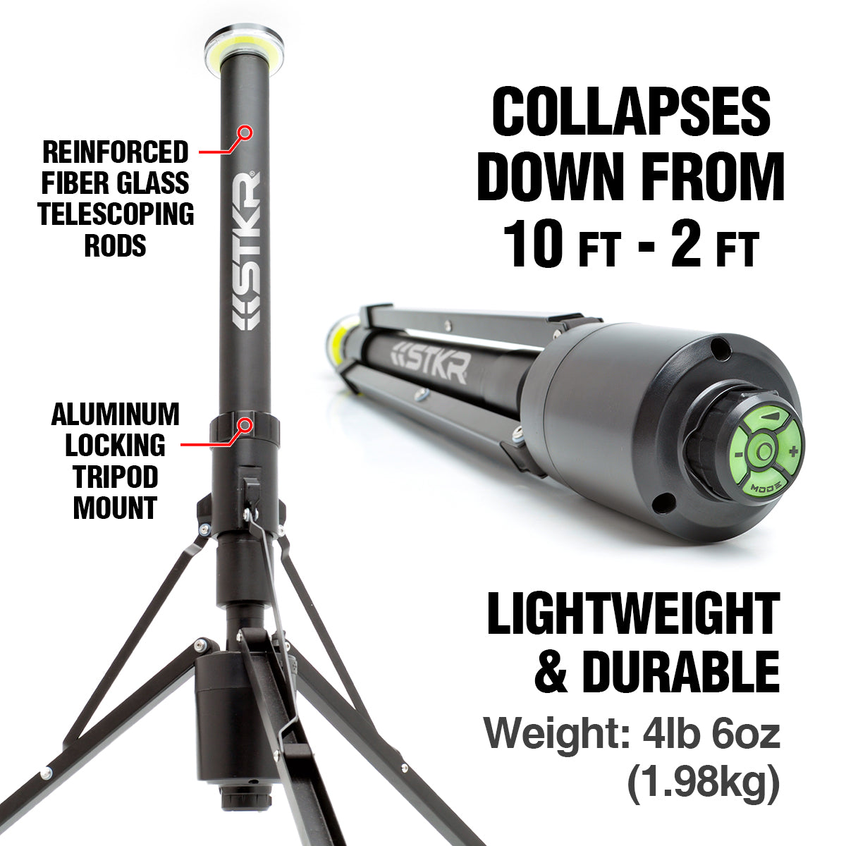 FLi OVER-LANDER 10' Telescoping Light info diagram 1